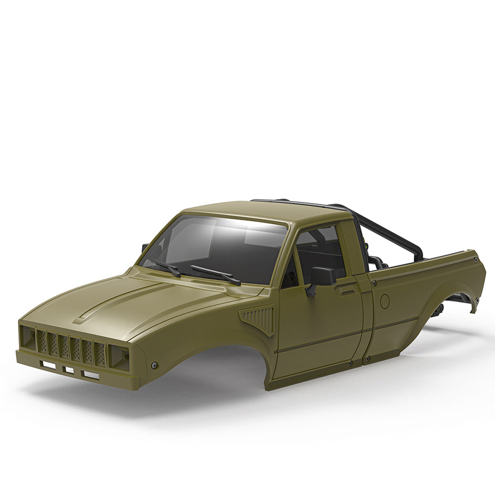 Pickup Hard Body Shell with Bed Rack for 1/24 RC Crawler Axial SCX24