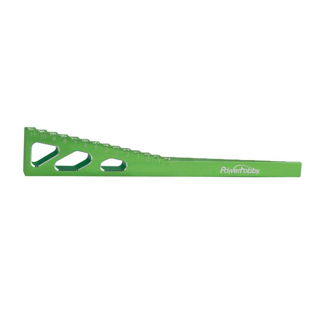 Powerhobby Aluminum Chassis Ride Height Gauge Green