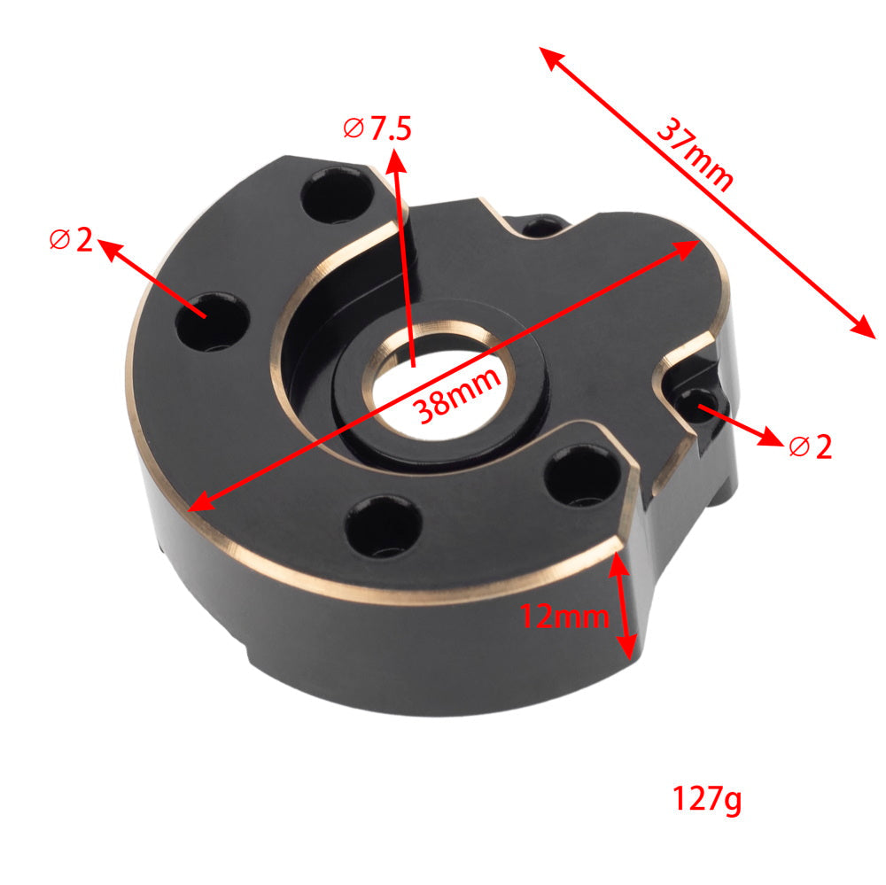 Powerhobby Brass Gear Cover Front Outer Portal Housing Redcat Gen8 V1 / V2