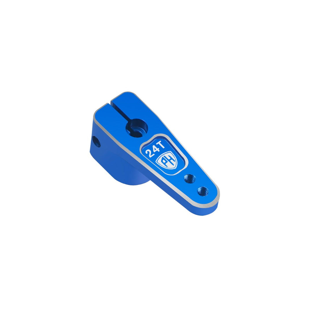 Powerhobby Aluminum 24T Axial SCX24 stock Servo Horn Jeep C10 Blue