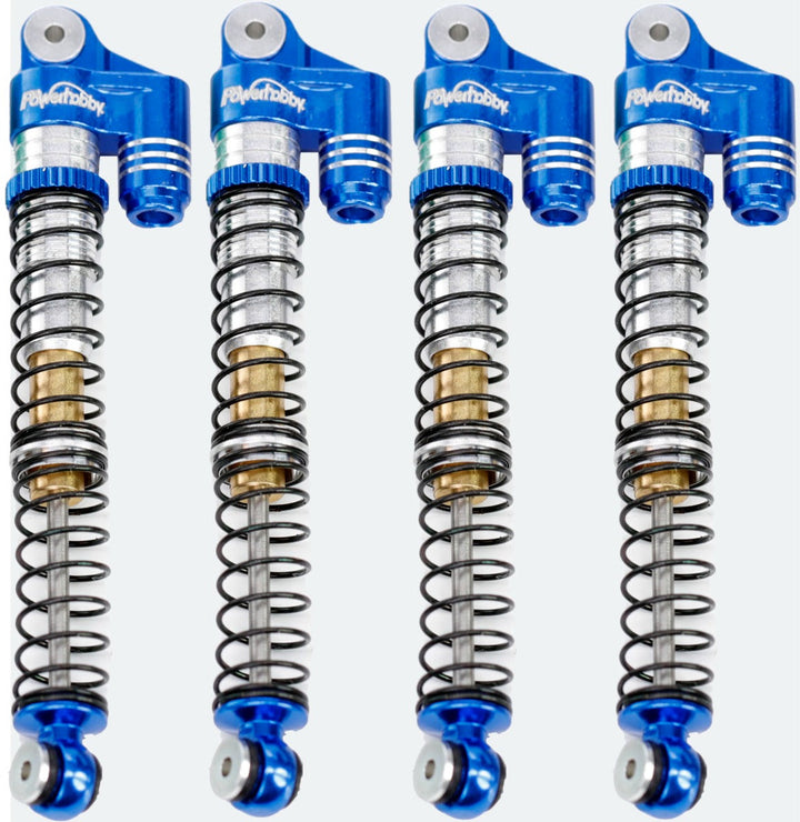 Powerhobby 1/24 Axial SCX24 Aluminum 58mm Long Travel Shocks Jeep Bronco Blue