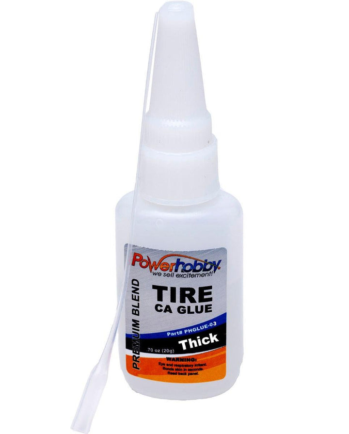 Powerhobby Premium Blend RC CA Tire Glue w/Tip Thick 0.75oz