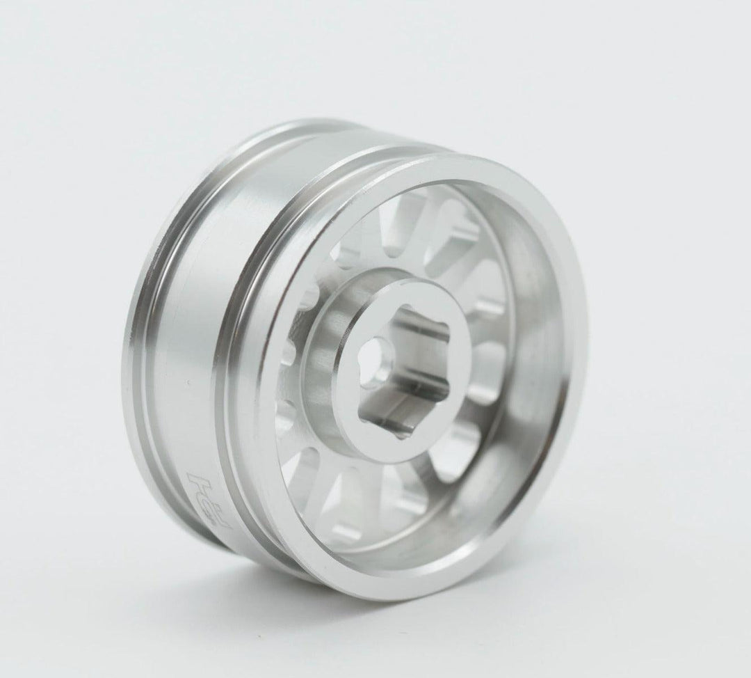 Powerhobby A24 Aluminum 1.0” Rock Crawler Wheels Axial SCX24 - Silver