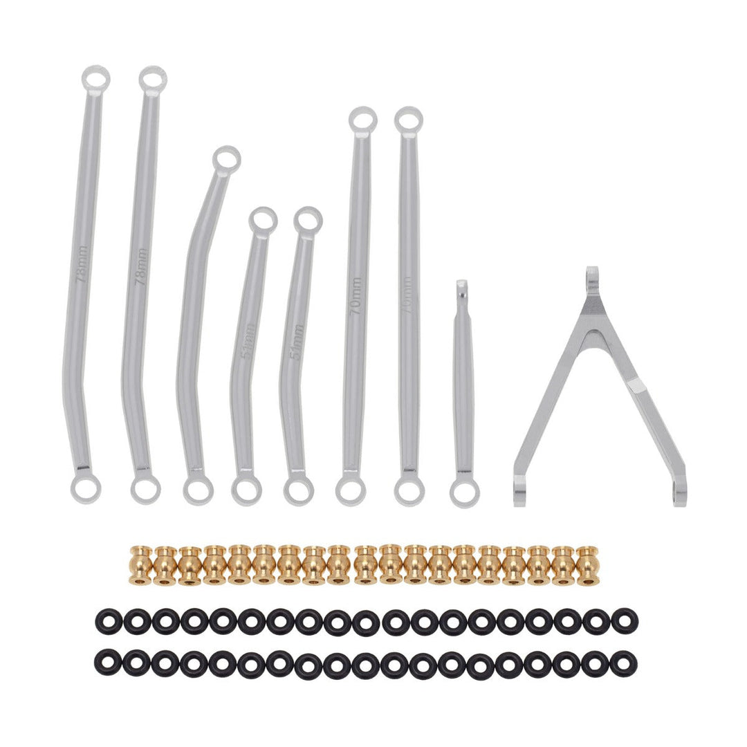 Powerhobby Aluminum SCX24 Betty Deadbolt High Clearance Chassis Links Set Grey