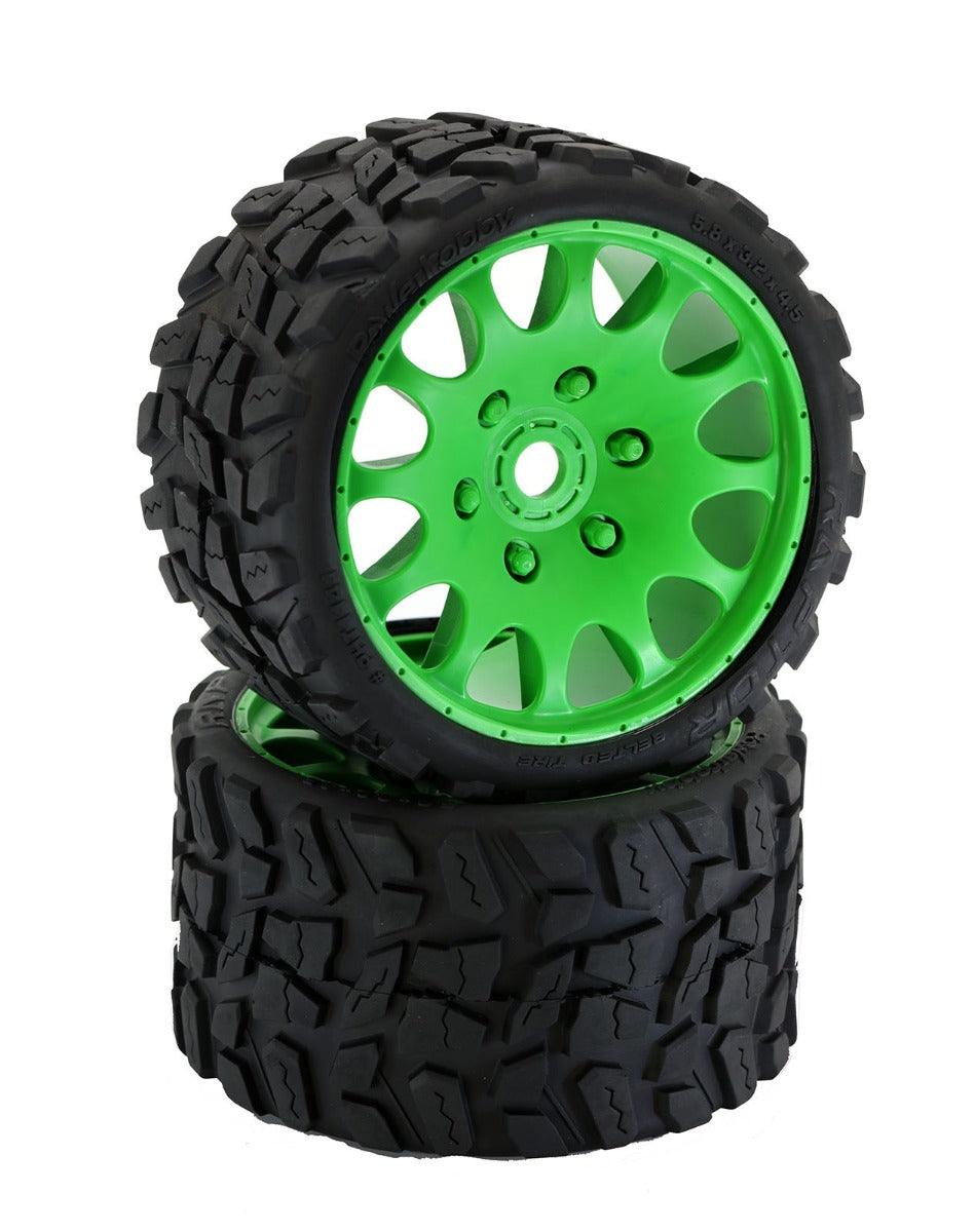 Green Student Question Icon Powerhobby Raptor Belted Monster Truck Tires / Wheels w 17mm Hex (2) S