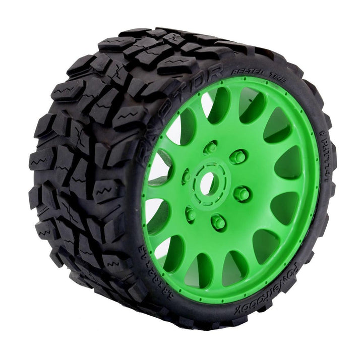 Green Student Question Icon Powerhobby Raptor Belted Monster Truck Tires / Wheels w 17mm Hex (2) S