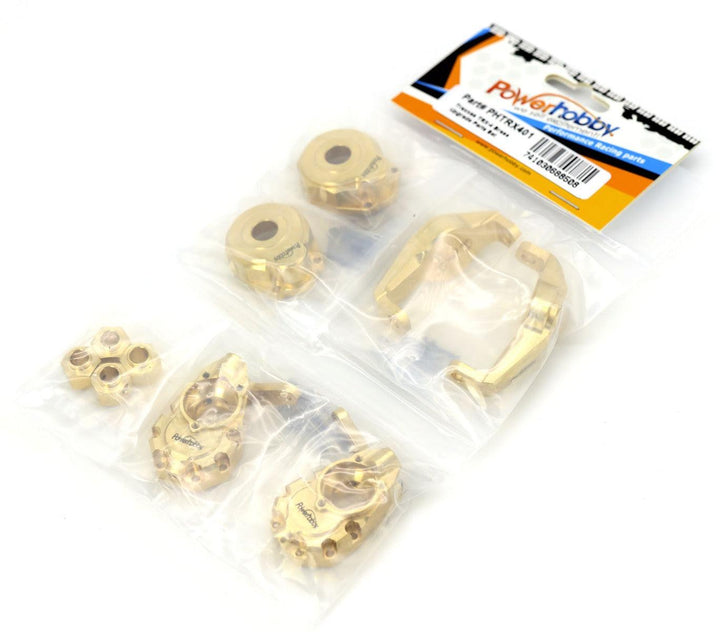 Powerhobby Brass Parts Set Hubs Knuckles Hexes Portal FOR Traxxas TRX-4