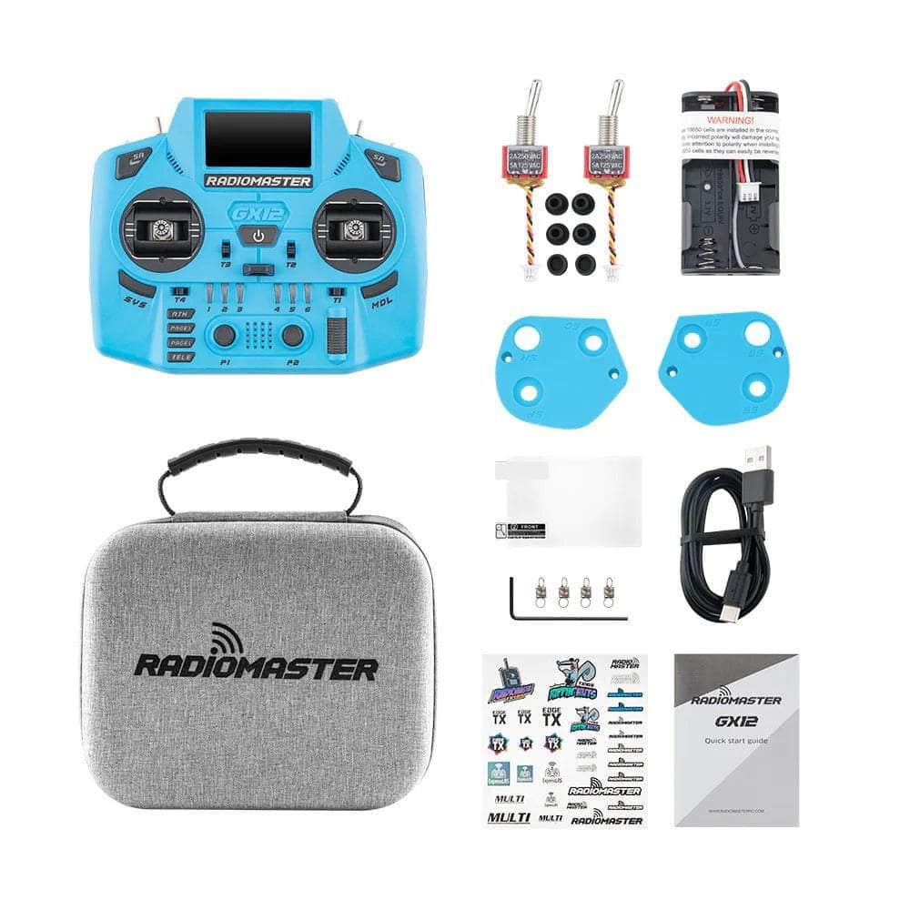RadioMaster GX12 Dual-Band Crush Radio Controller - ELRS 2.4GHz M2 - Choose Color