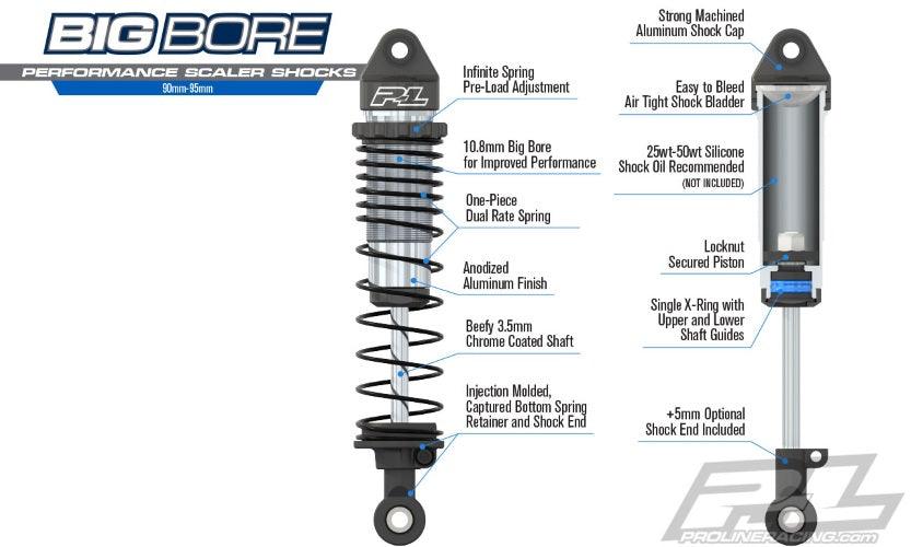 Pro-Line 6343-00 Big Bore Scaler Shocks (90mm-95mm) For 1/10 Rock Crawlers