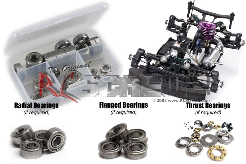 RCScrewz mug032b Mugen Seiki MGT7 Nitro Metal Shielded Bearings