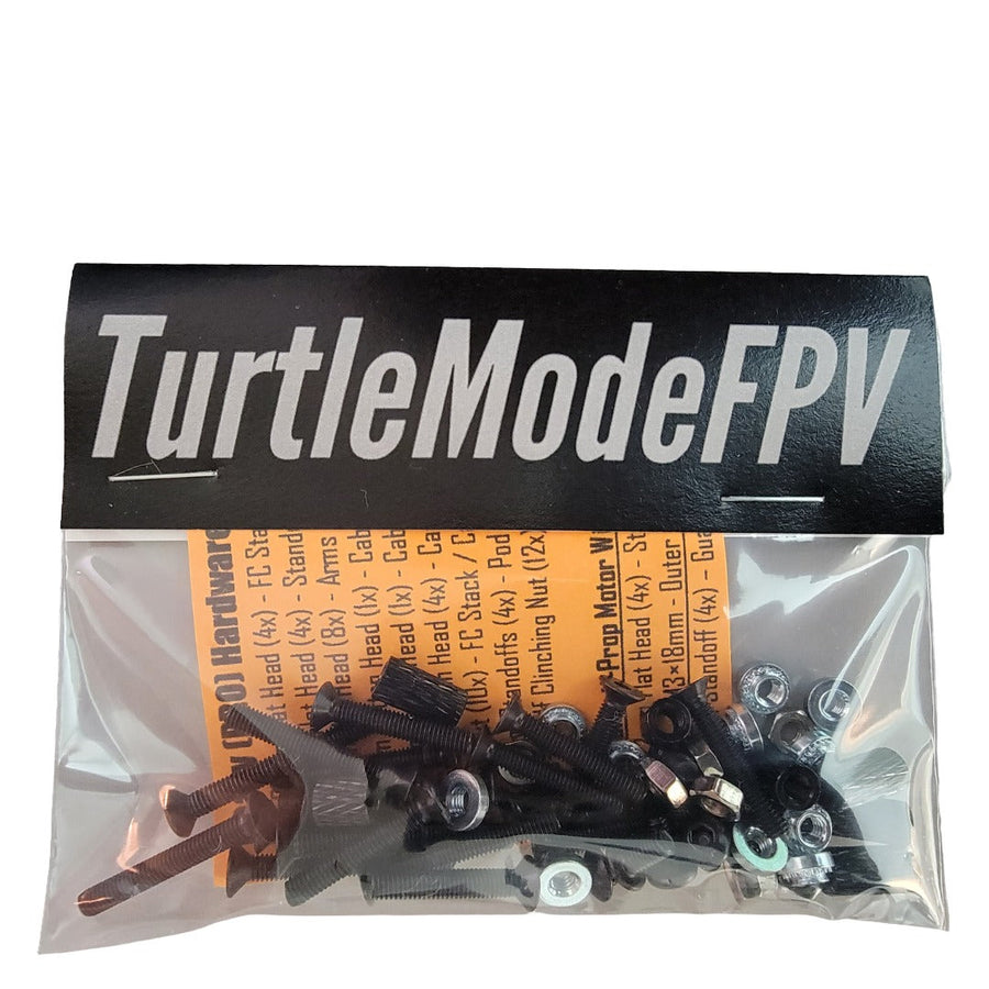 TurtleModeFPV hardware kit packaging with screws and components visible