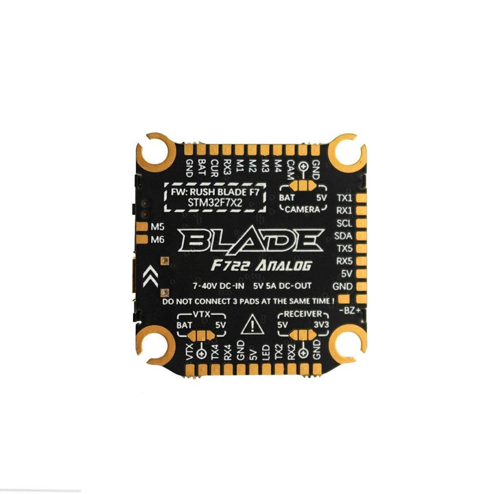 RUSHFPV Blade F722 Analog Stack + 60A Super 3-6S BLHeli_32 96kHz 4-in-1 ESC - 30x30mm at WREKD Co.