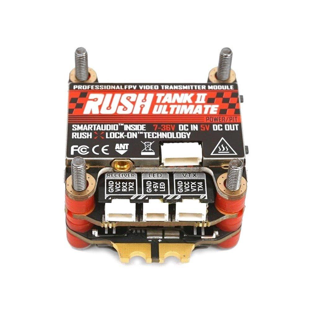 RUSHFPV Rush Blade F722 Analog Stack + Rush Blade Super 3-6S BLHeli_32 60A 96kHz 4in1 ESC & Rush Tank II VTX - 30x30mm at WREKD Co.