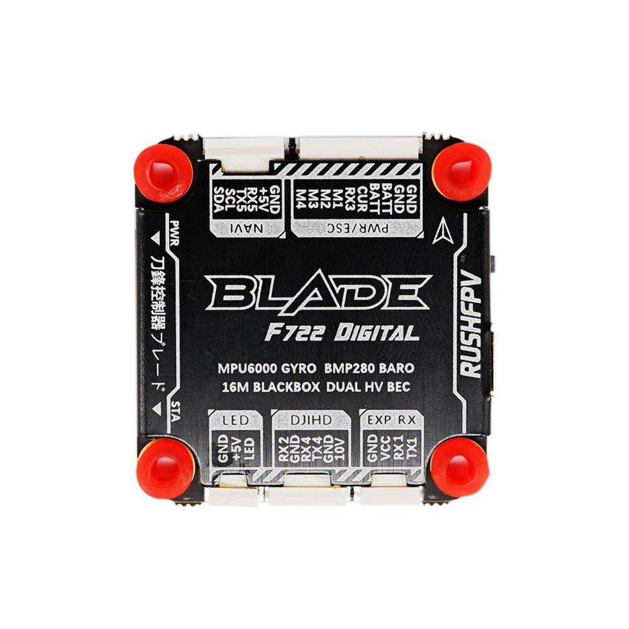 RUSHFPV Rush Blade F722 Digital Stack + 60A Super 3-6S BLHeli_32 96kHz 4-in-1 ESC For DJI Digital FPV System - 30x30mm at WREKD Co.