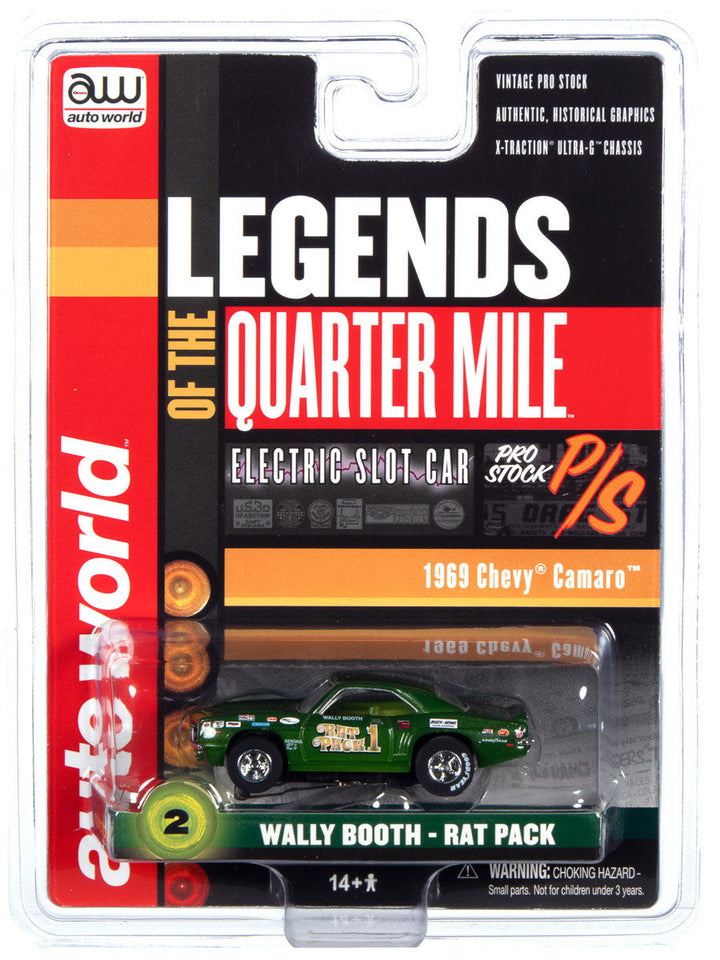 Auto World Xtraction Chevy Camaro Wally Booth Rat Pack HO Slot Car for AFX