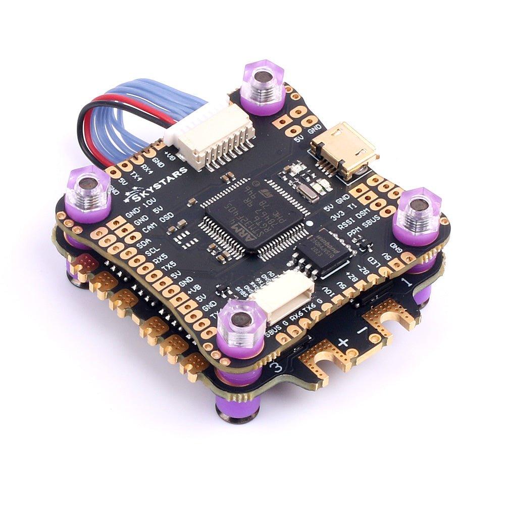 Skystars F4 F405 Flight controller and 45A Blheli-S ESC fly tower stack - 30x30mm at WREKD Co.