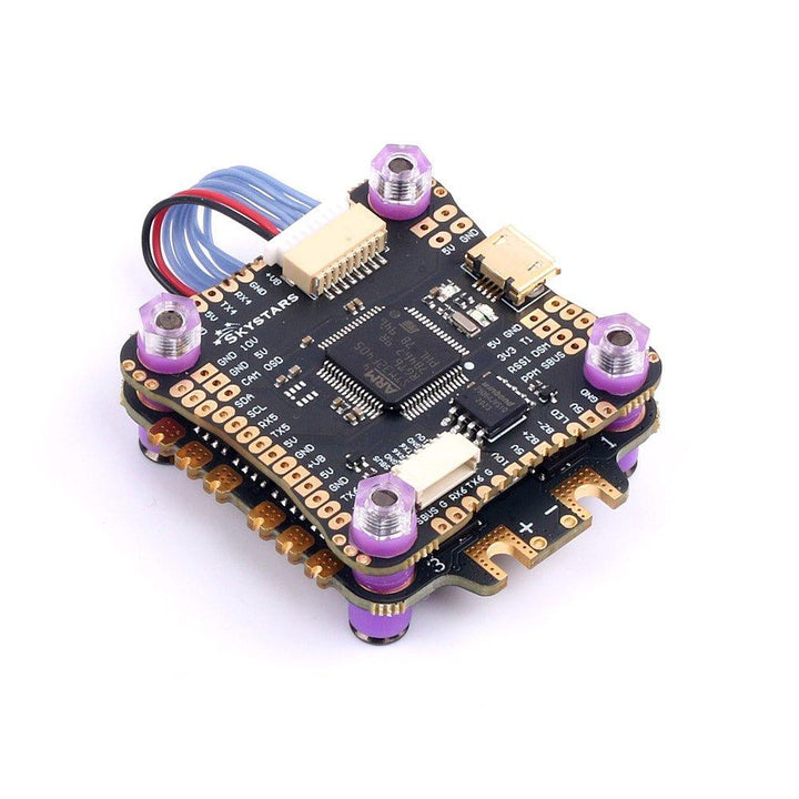 Skystars F4 F405 Flight controller and 55A Blheli-S ESC fly tower stack - 30x30mm at WREKD Co.