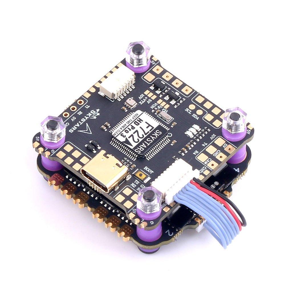 Skystars F7HD Pro 3 Flight controller and KO45A Blheli-32 128KHz ESC Stack - 30x30mm at WREKD Co.