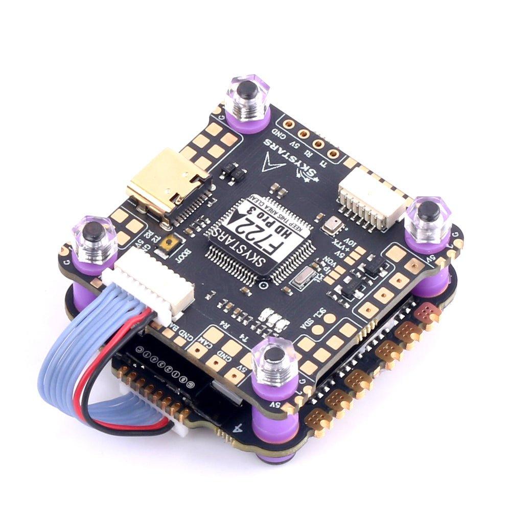 Skystars F7HD Pro 3 Flight controller and KO45A Blheli-32 128KHz ESC Stack - 30x30mm at WREKD Co.