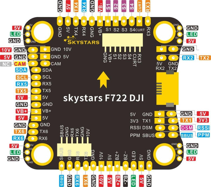 Skystars F7HD Stack Flight Controller & KM50A 50A ESC - 30 x 30mm at WREKD Co.