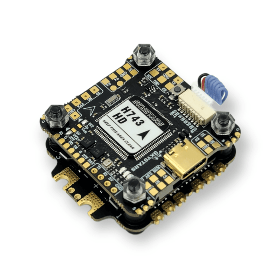 Skystars H7 Dual BMI270 Gyro Flight Controller and KM60 60A Blheli-32 ESC Stack - 30x30mm at WREKD Co.