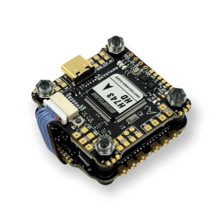 Skystars H7 Dual BMI270 Gyro Flight Controller and KM60 60A Blheli-32 ESC Stack - 30x30mm at WREKD Co.