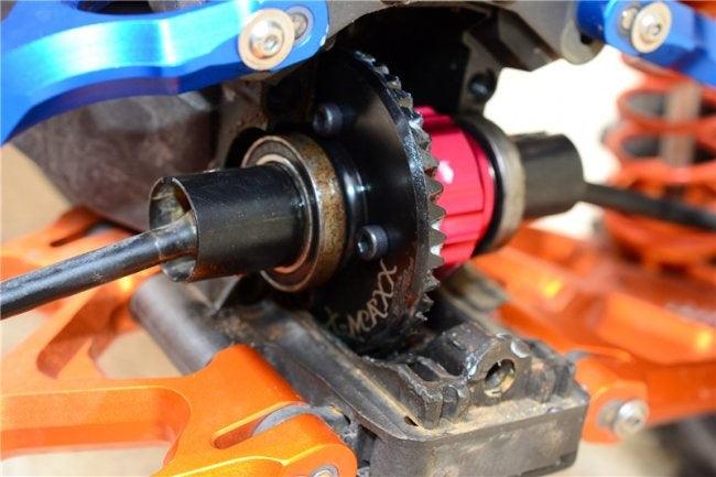 GPM CHROME STEEL FRONT SPIRAL BEVEL GEARS TRAXXAS X-MAXX 4X4 BLACK