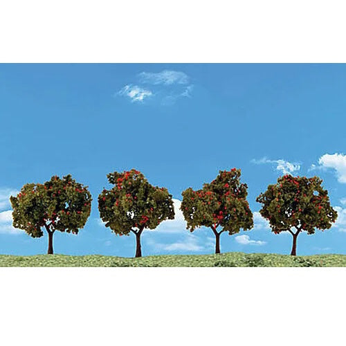 Woodland Apple Trees 2'' -3'' (4) Model Railroad Tree