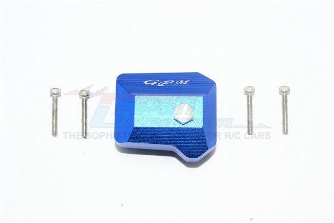 GPM ALUMINUM FRONT/REAR GEARBOX COVER TRAXXAS TRX-4 TRAIL DEFENDER CRAWLER BLUE
