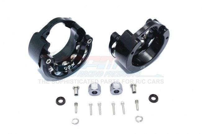 GPM ALUMINUM PENDULUM WHEEL KNUCKLE AXLE 9MM HEX ADAPTER TRAXXAS TRX-4 BLACK