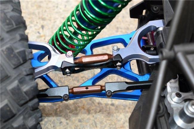 GPM SPRING STEEL SUPPORTING MOUNT F/R UPPER ARMS TRAXXAS X-MAXX 4X4 SILVER BLACK
