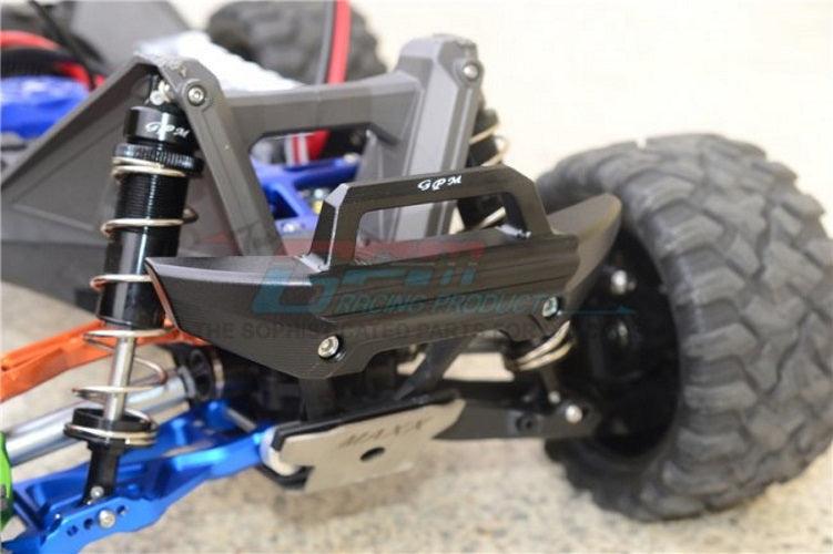 Gpm Racing TXMS330F-BK Aluminum Front Bumper Black Traxxas Maxx