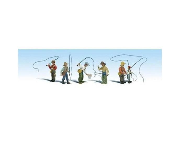 Woodland A1910 HO Fly Fishermen Figuers