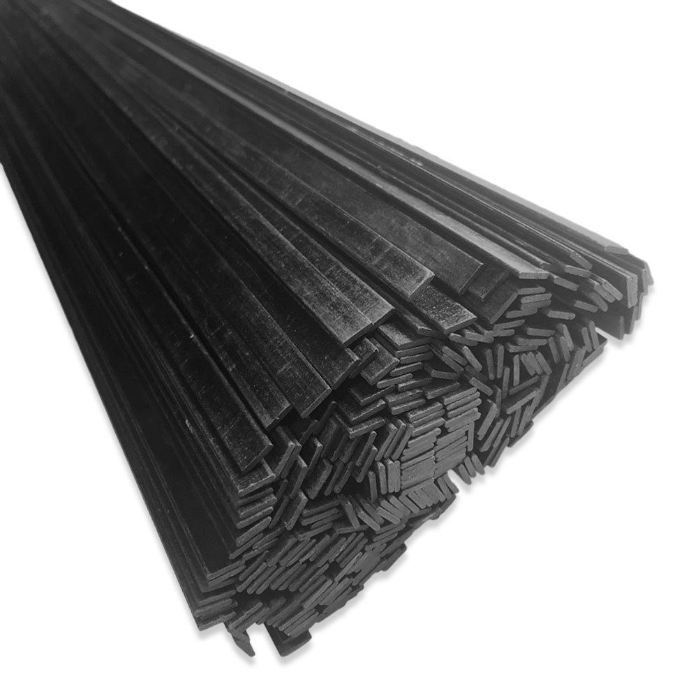 1 Meter Carbon Fiber Strip (1pc) - Choose Size at WREKD Co.