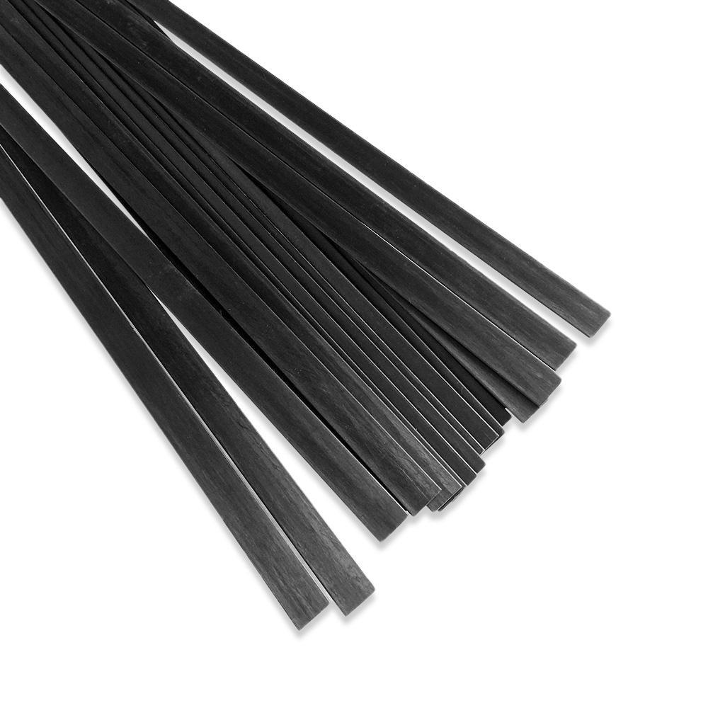 1 Meter Carbon Fiber Strip (1pc) - Choose Size at WREKD Co.