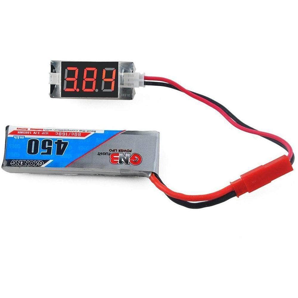 1S LiPo Whoop Battery Checker - PH2.0 and JST 1.25 at WREKD Co.