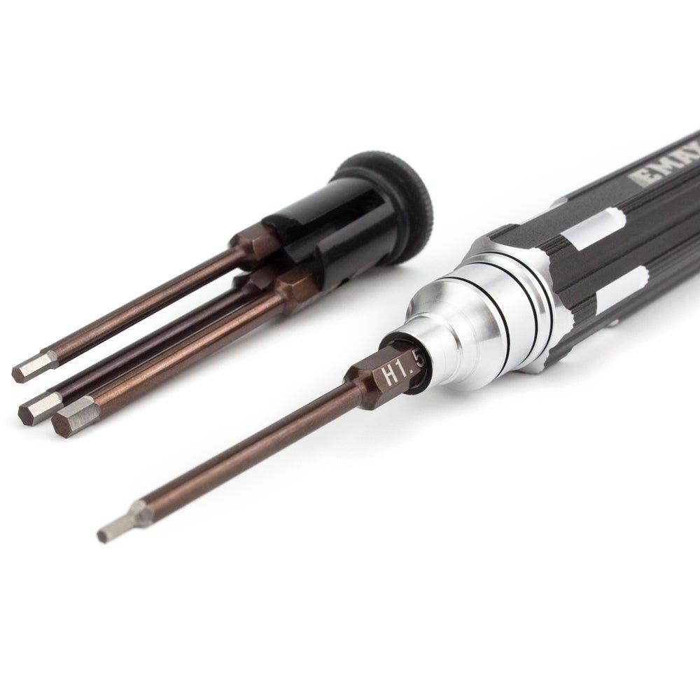 4 in 1 Emax Hexagon Socket Screwdriver Set Allen Driver H1.5 H2.0 H2.5 H3.0mm at WREKD Co.