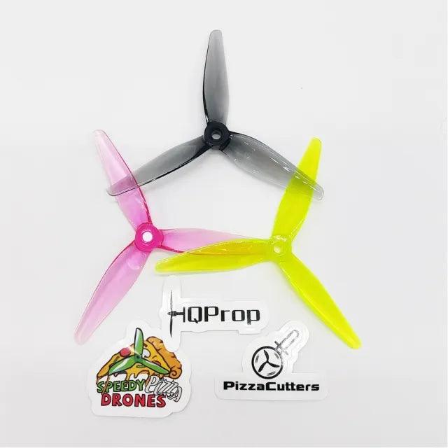 SpeedyPizzaDrones PizzaCutters 5037-3/5" Tri-Blade FPV Drone Freestyle Props (paquete de 4) - Elija el color 