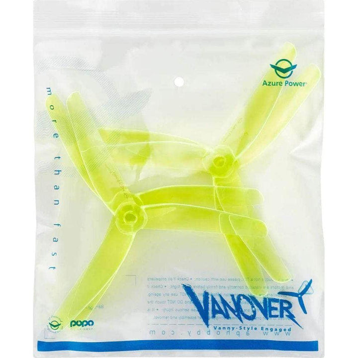 Azure Power Vanover Limited Edition 5.1x3.0x3 POPO Compatible Tri-Blade 5" Prop 4 Pack - Choose Color at WREKD Co.