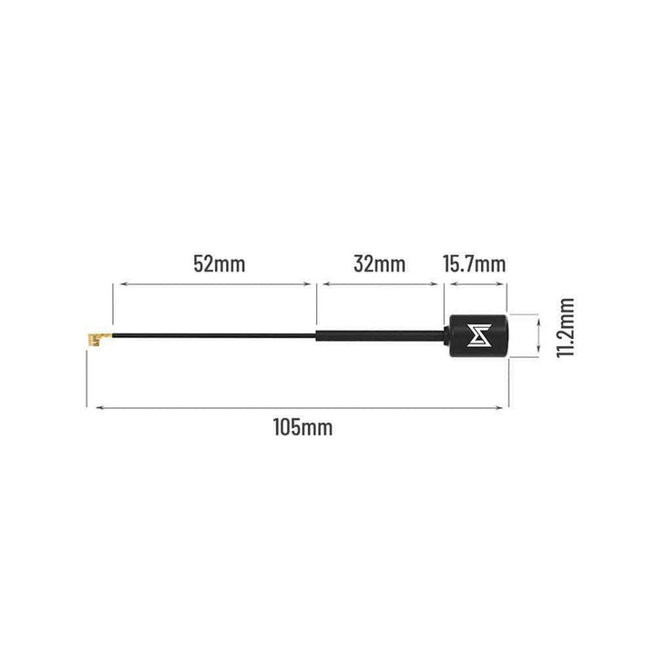 Caddx Polar U.FL Vista Antenna for DJI - LHCP at WREKD Co.