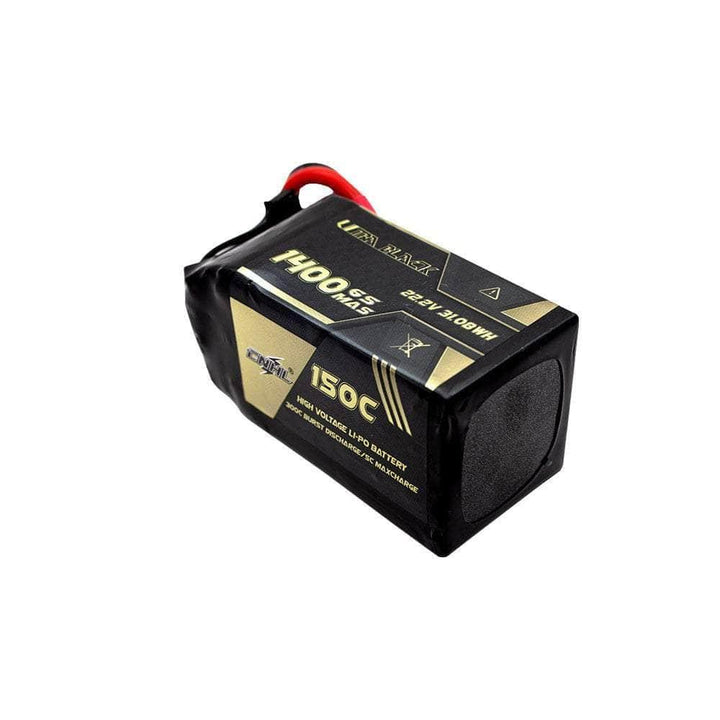 CNHL Ultra Black Series 22.2V 6S 1400mAh 150C LiPo Battery - XT60 at WREKD Co.