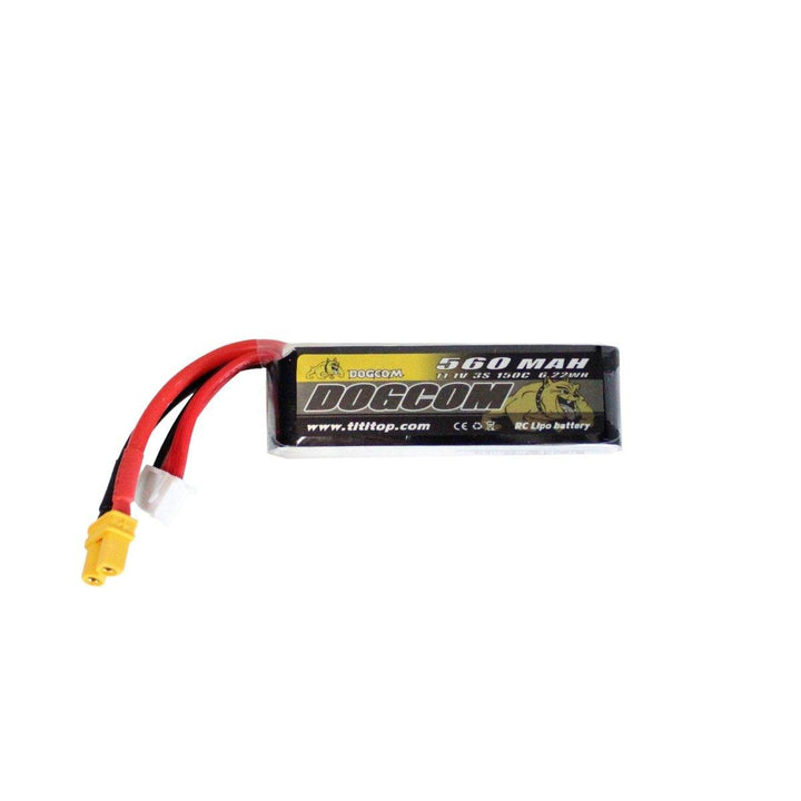 DogCom 11.1V 3S 560mAh 150C LiPo - XT30 at WREKD Co.