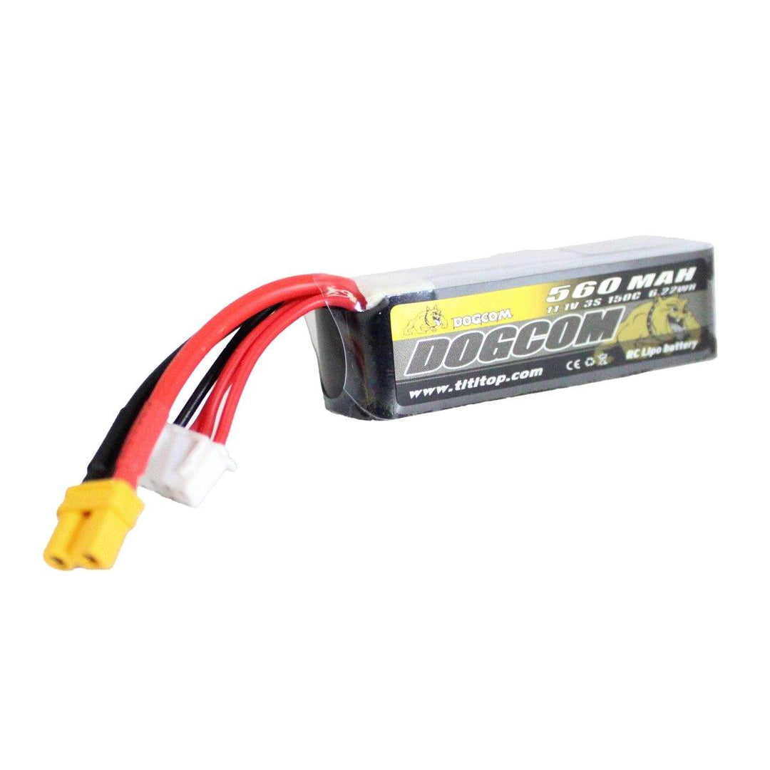 DogCom 11.1V 3S 560mAh 150C LiPo - XT30 at WREKD Co.