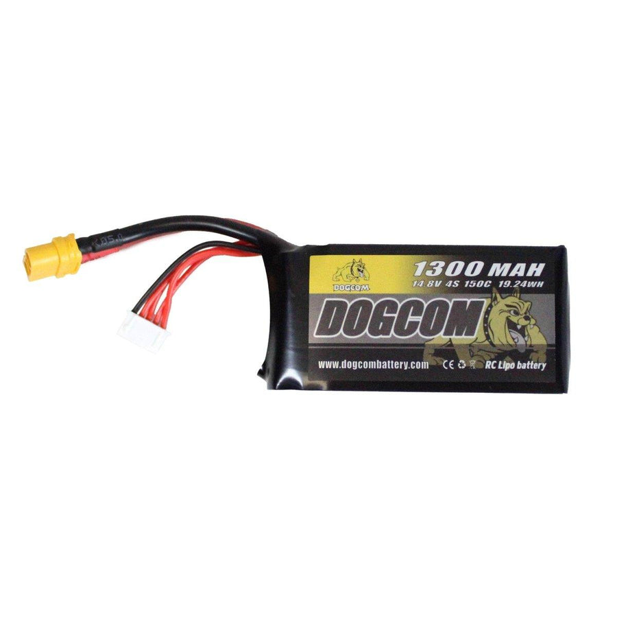 DogCom 14.8V 4S 1300mAh 150C LiPo - XT60 at WREKD Co.