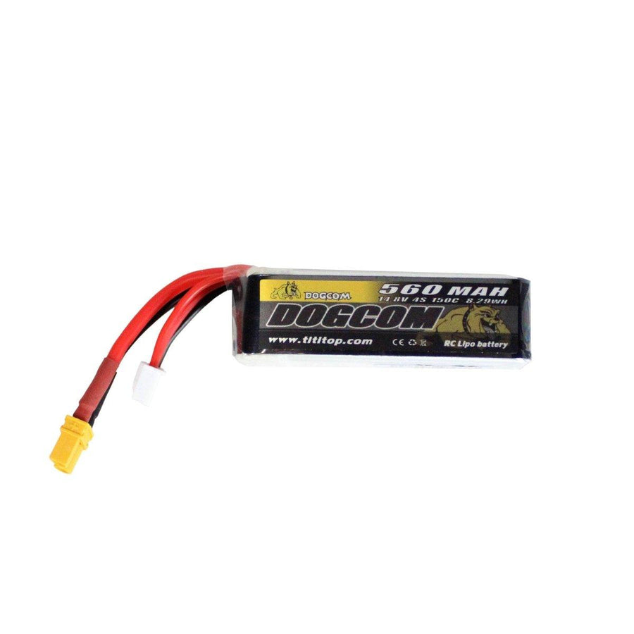 DogCom 14.8V 4S 560mAh 150C LiPo - XT30 at WREKD Co.