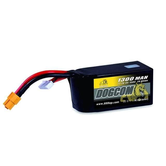 DogCom 22.2V 6S 1300mAh 150C LiPo Battery - XT60 at WREKD Co.