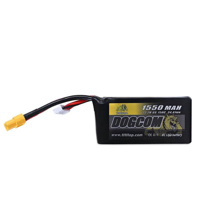 DogCom 22.2V 6S 1550mAh 150C Lipo Battery - XT60 at WREKD Co.