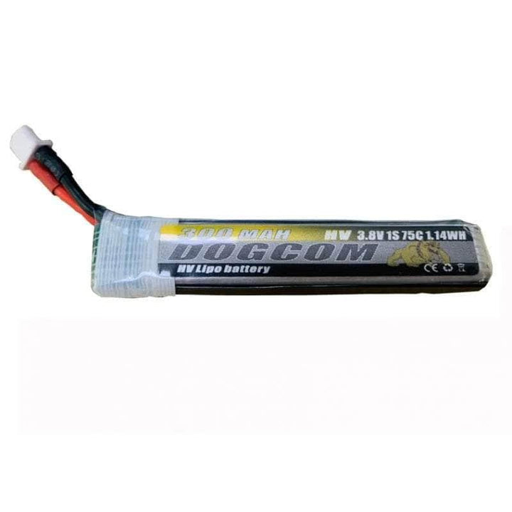 DogCom 3.8V 1S 300mAh 75C LiHV Battery w/ Cabled - BT2.0 at WREKD Co.