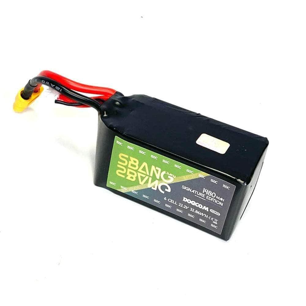 DogCom SBang 22.2V 6S 1480mAh 150C LiPo Battery - XT60 at WREKD Co.