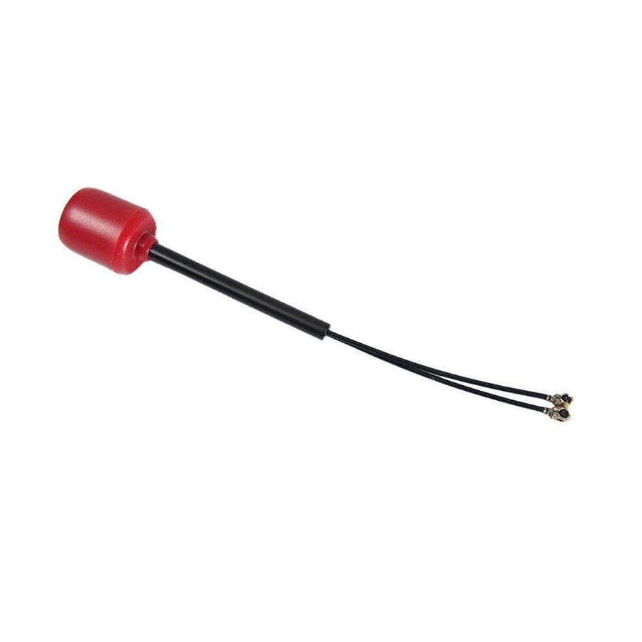 FlyFishRC Osprey Dual Band Antenna 5.8GHz / 2.4GHz 95mm U.FL Antenna for DJI O3 Air Unit - Red at WREKD Co.